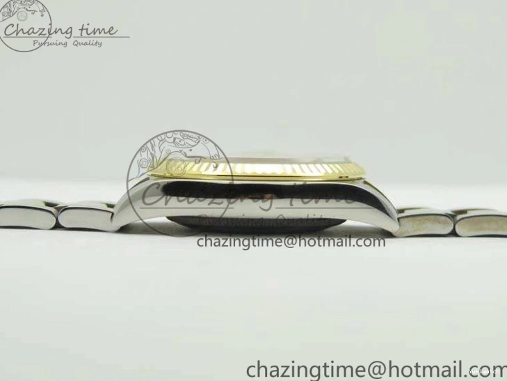 116234 36mm Oyster DJF YG Datejust Edition 1:1 Bracelet V2 Dial On SA3135 Fluted SS White Best Com 1129